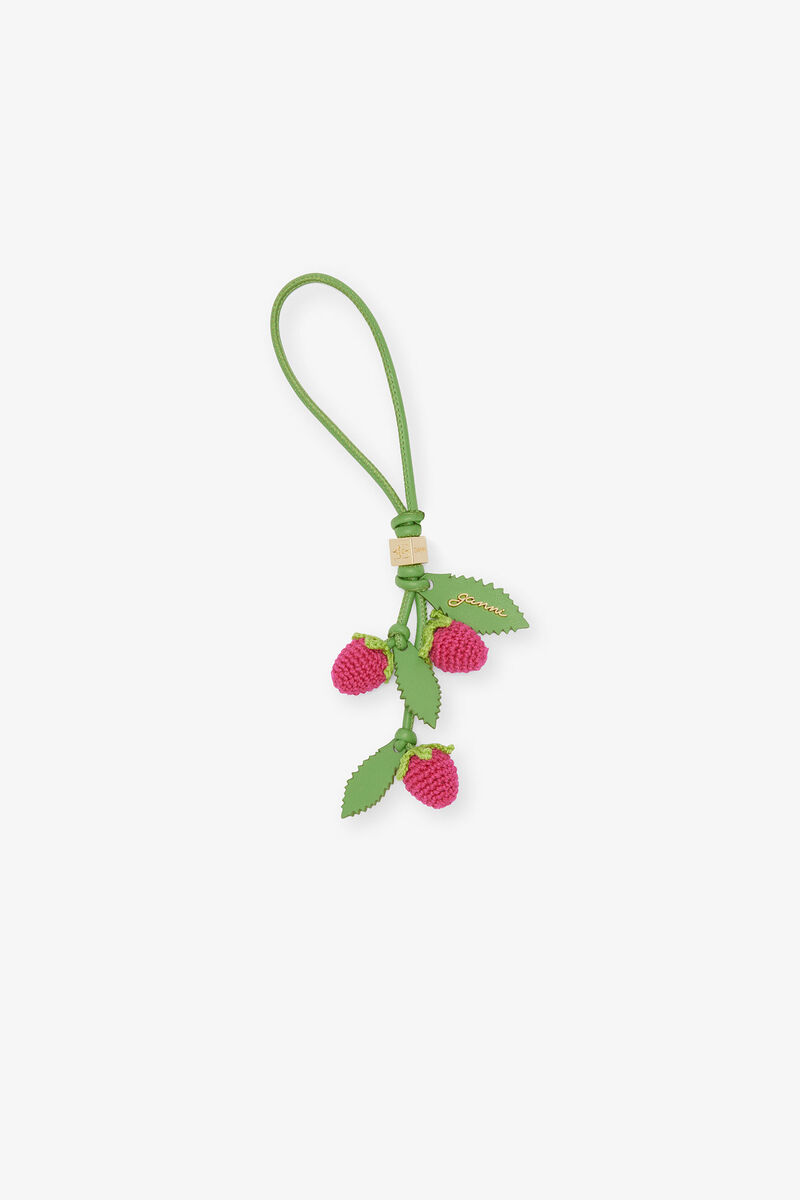 Raspberry Charm, Recycled Leather, in colour Raspberry - 1 - GANNI
