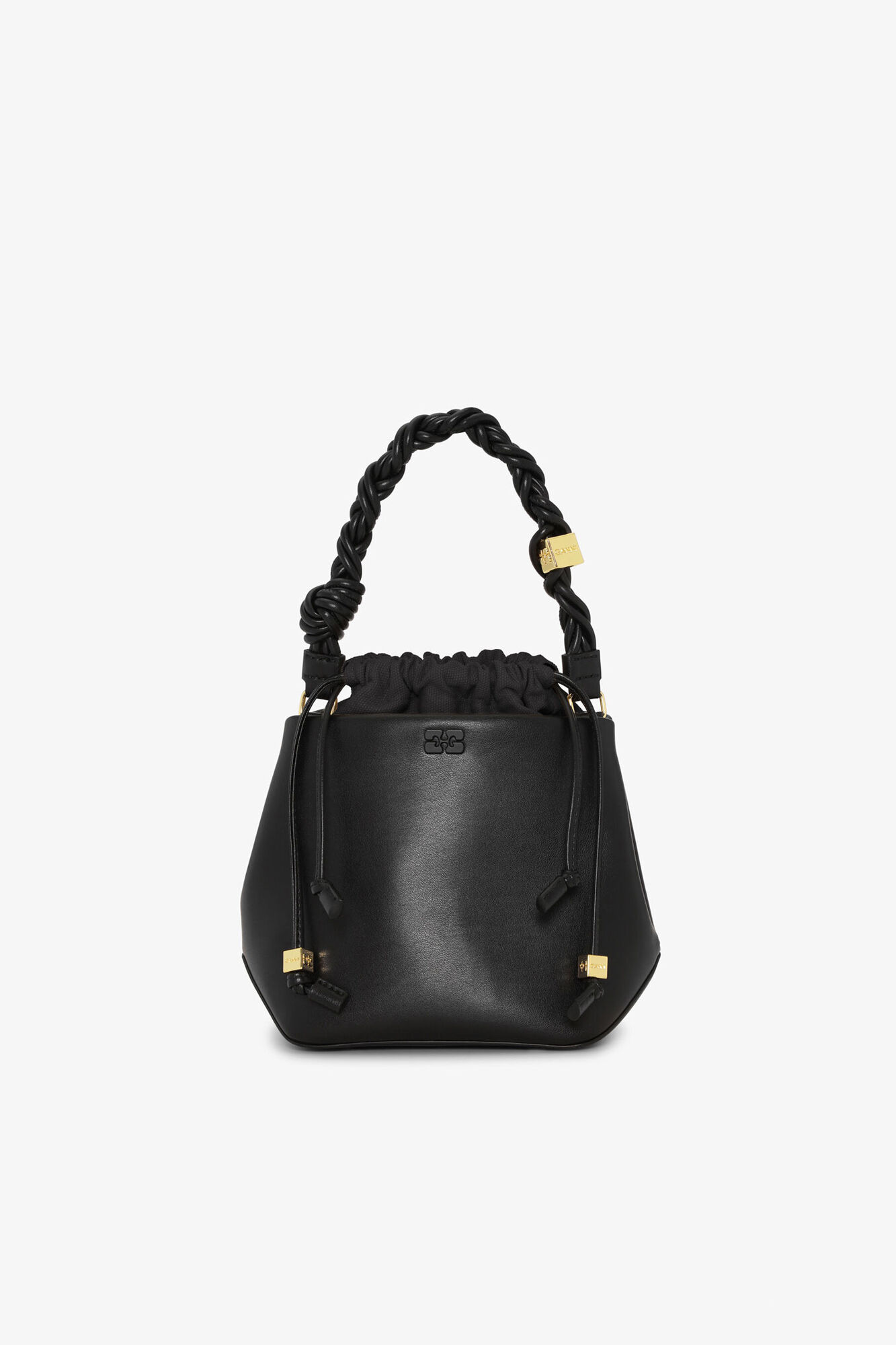 Black Bou Bucket Bag, Recycled Leather, in colour Black - 1 - GANNI