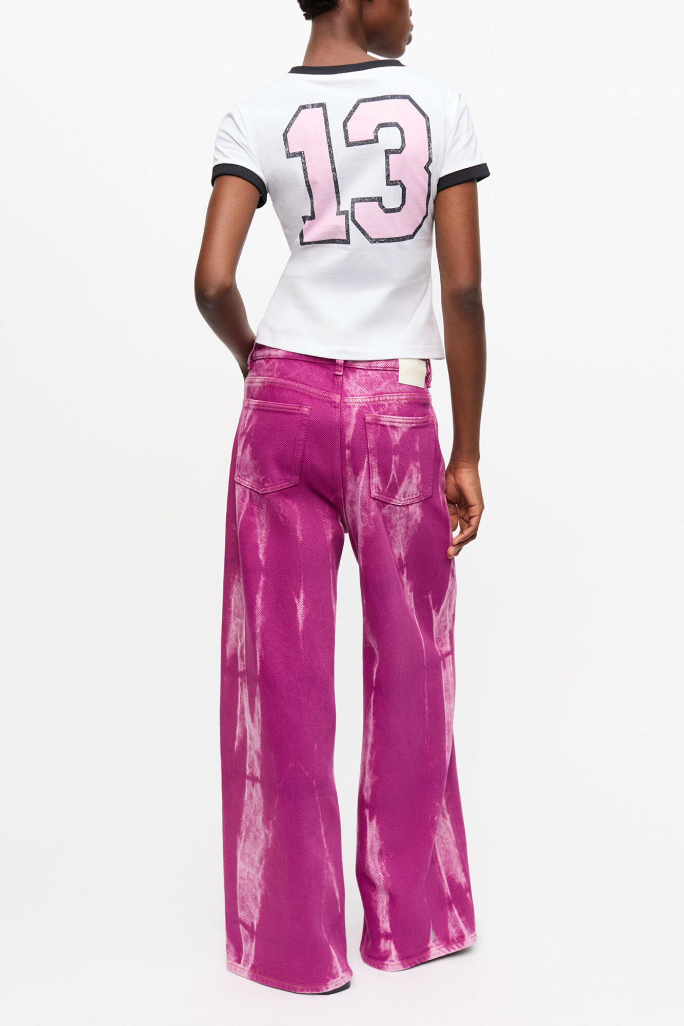 Purple Overdyed Marri Jeans, Organic Cotton, in colour Boysenberry - 4 - GANNI