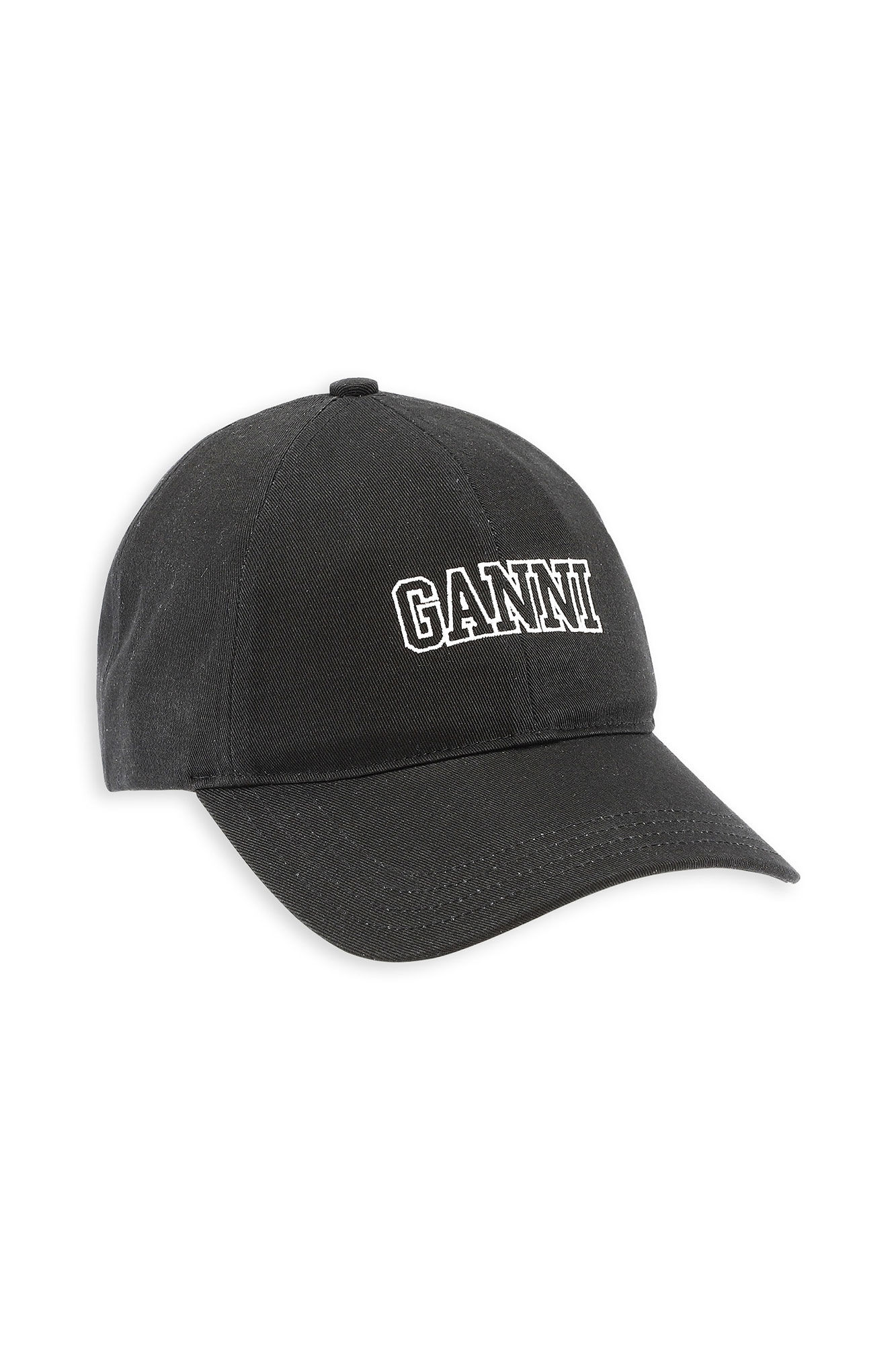 Logo Cap, Cotton, in colour Phantom - 1 - GANNI
