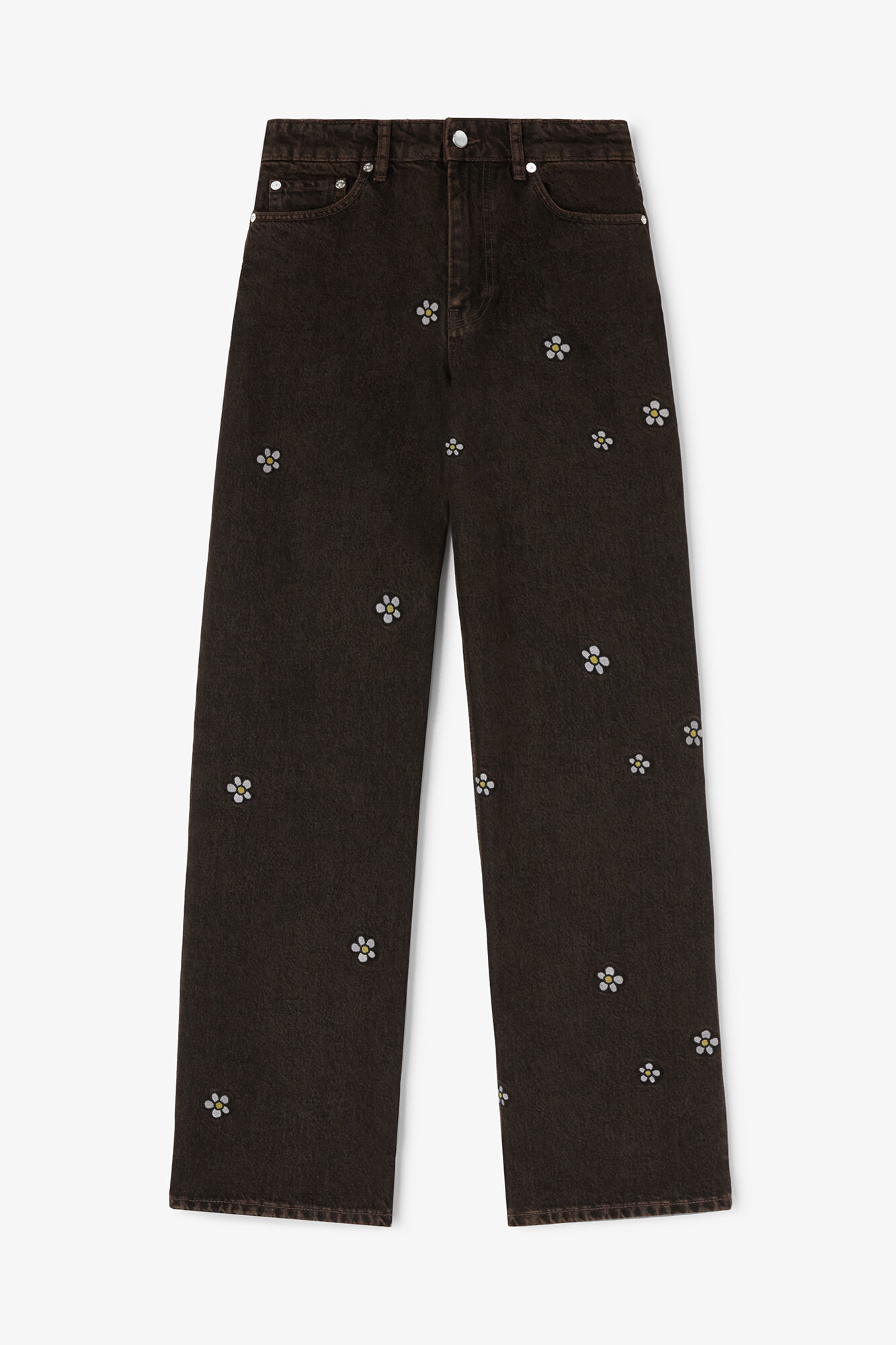 Jean Izey Daisy Duck, Organic Cotton, in colour Chicory Coffee - 1 - GANNI