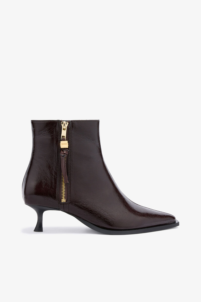 Ana Boots in Brown, Polyester, in colour Demitasse - 1 - GANNI