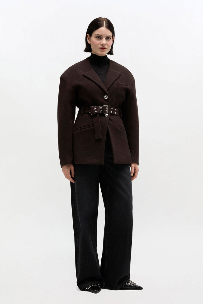 Brown Wool Jacket, Demitasse