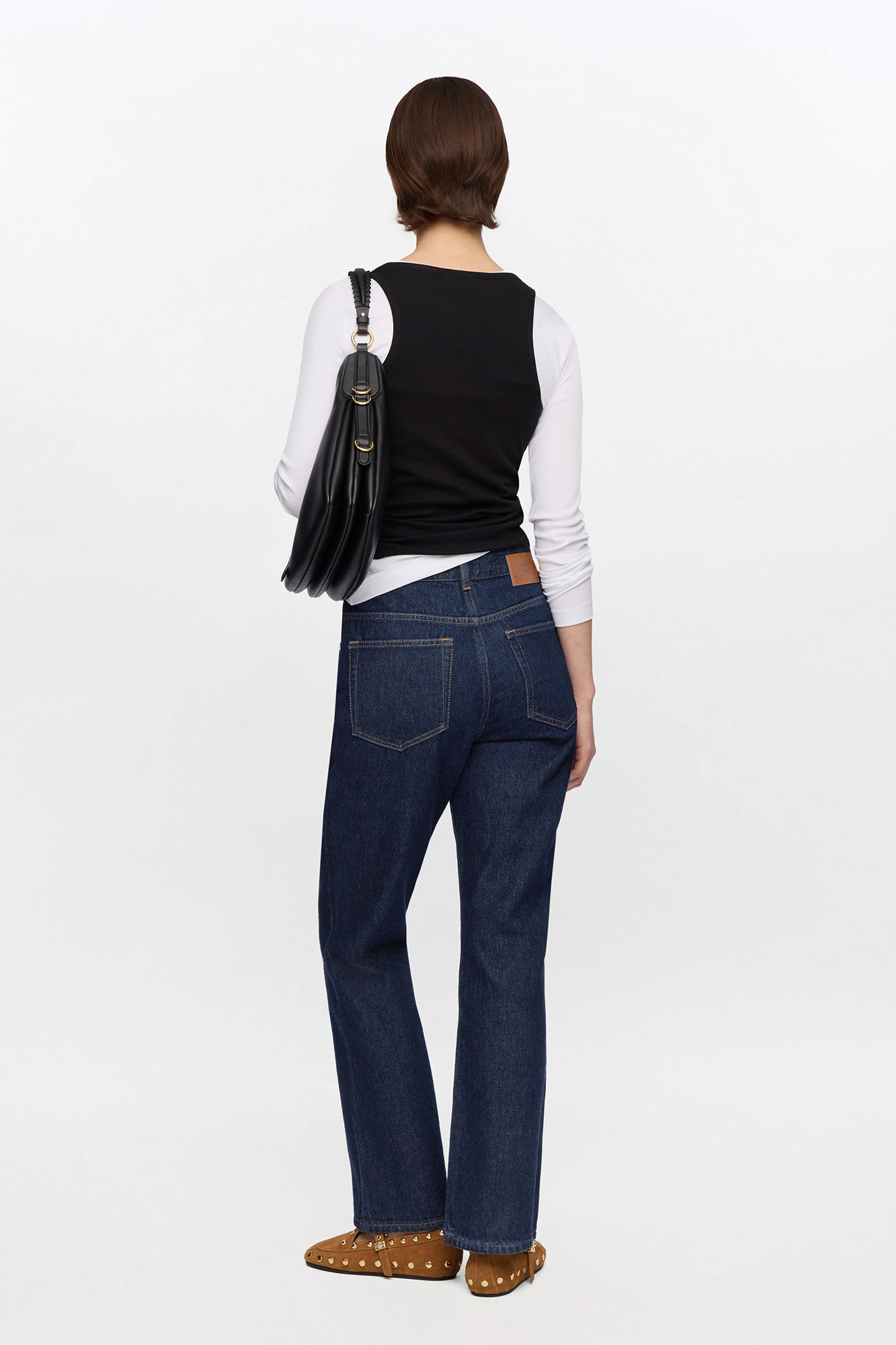 Betzy Cropped Jeans in Dark Rinse Denim | GANNI US