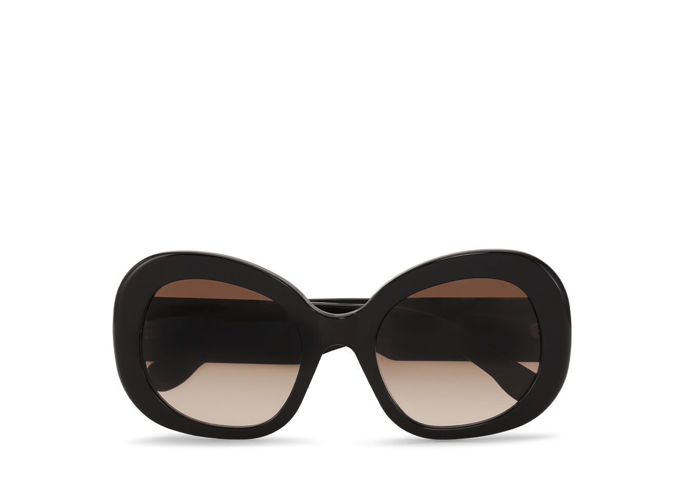 Oversized Retro Sunglasses, Acetate, in colour Black - 1 - GANNI