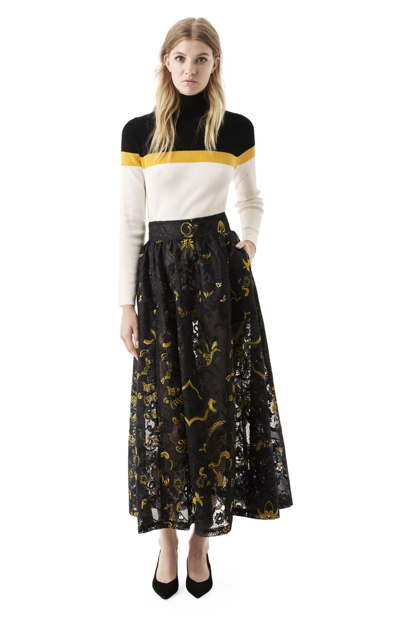 Evans Lace Skirt, in colour Black Fusion - 1 - GANNI