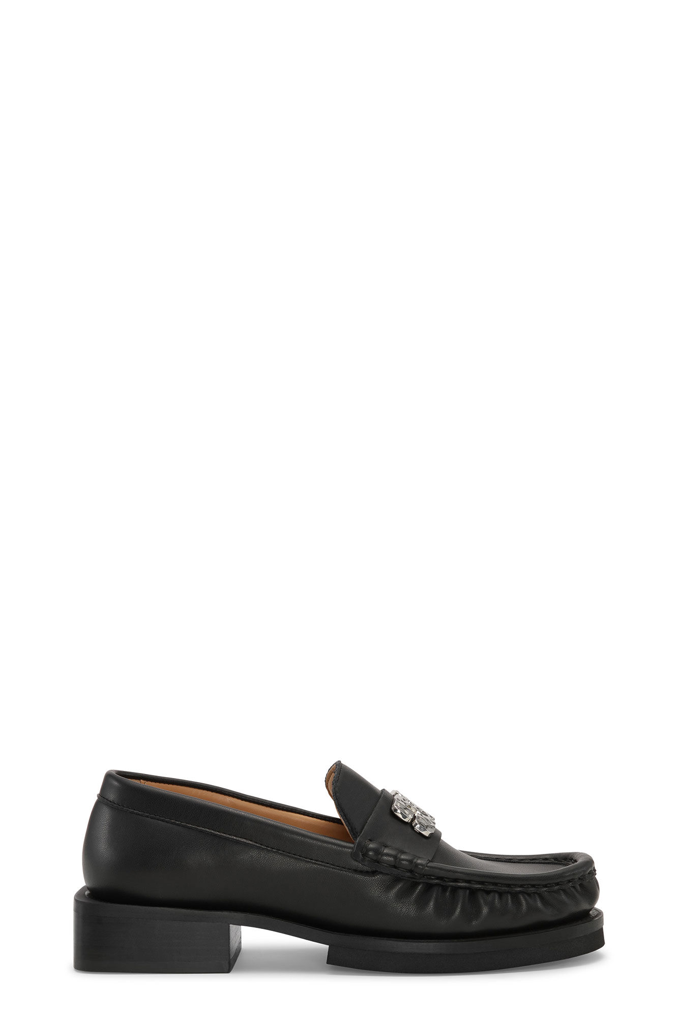 LOAFER IN BLACK CANVAS WITH COLORFUL LOGO