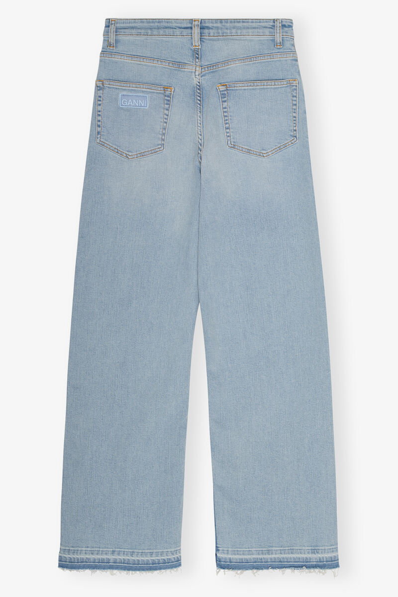 Light Blue Andi Jeans, Elastane, in colour Tint Wash - 2 - GANNI