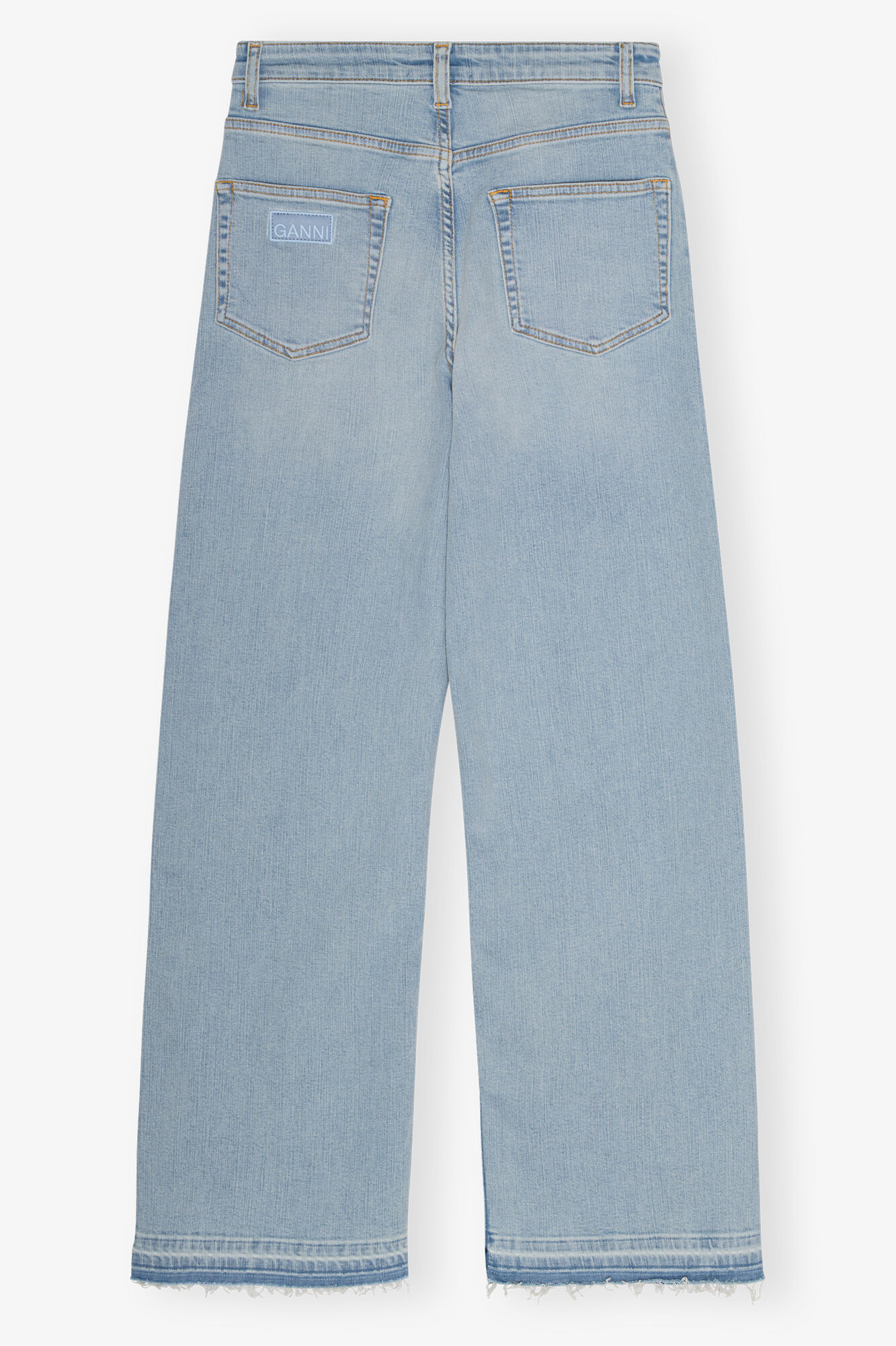 Light Blue Andi Jeans, Elastane, in colour Tint Wash - 2 - GANNI