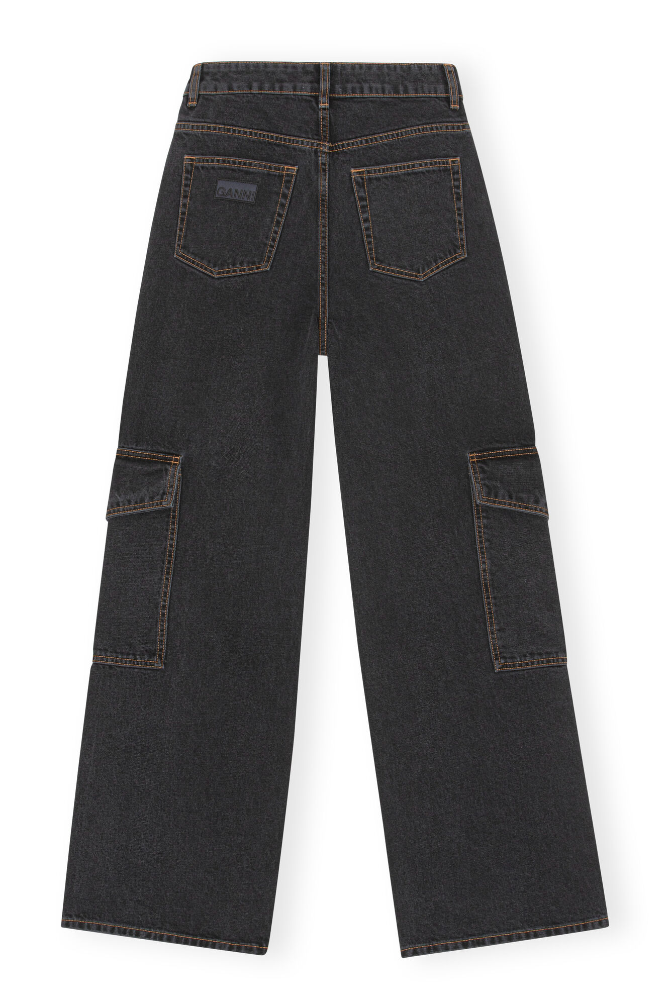 Angi Jeans, Cotton, in colour Washed Black/Black - 2 - GANNI