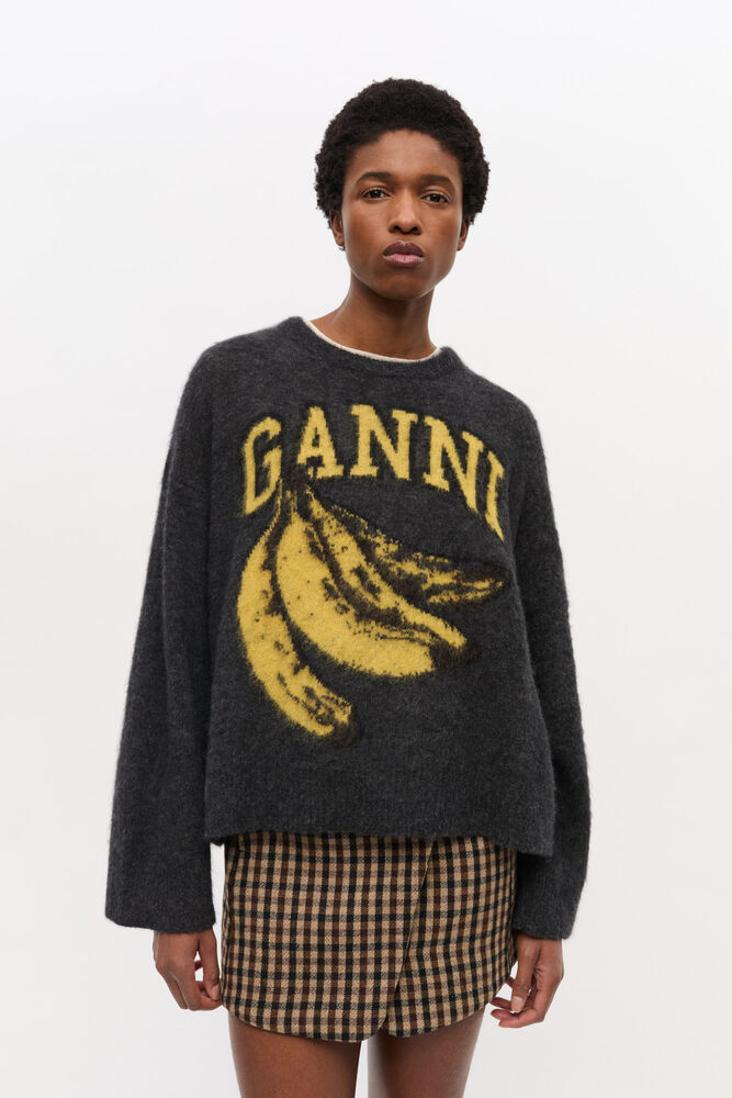 Black Banana Graphic Sweater, Phantom