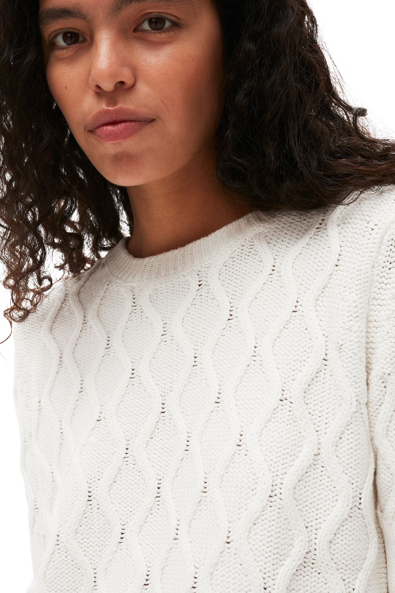 Haut à dos ouvert en coton torsadé, Cotton, in colour Bright White - 5 - GANNI
