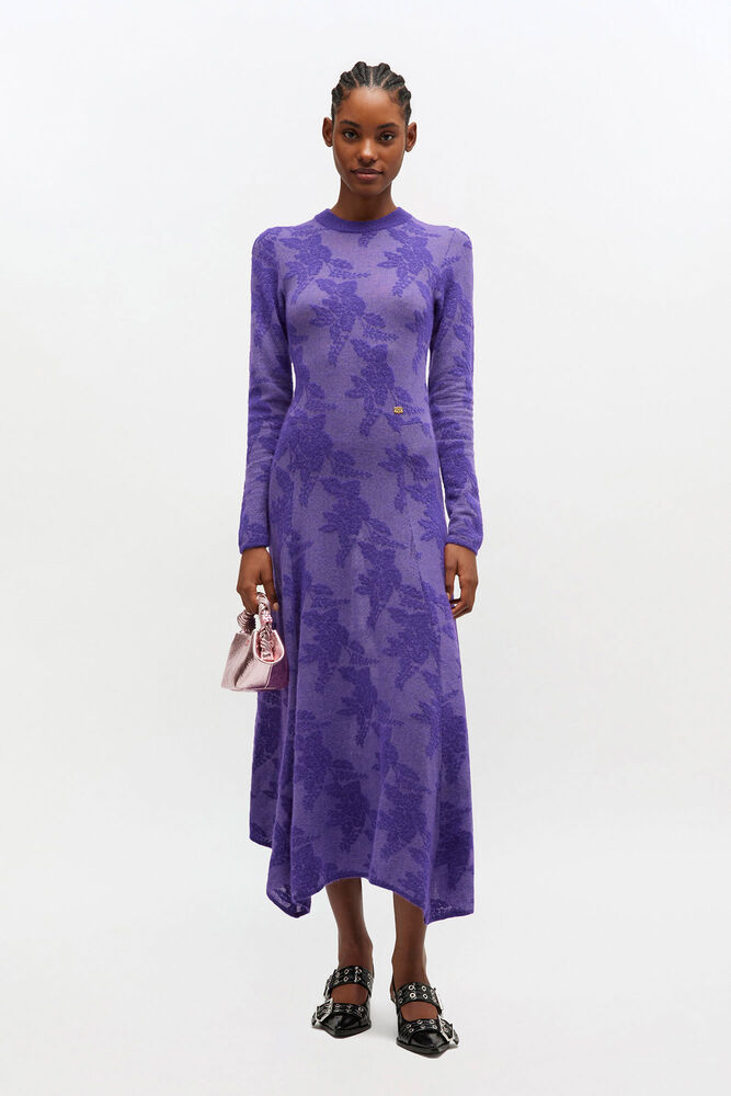 Purple Sheer Flower Dress, Passion Flower