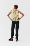 Ruffled Sleeveless Blouse, Polyester, in colour Floral Shadow Flan - 3 - GANNI