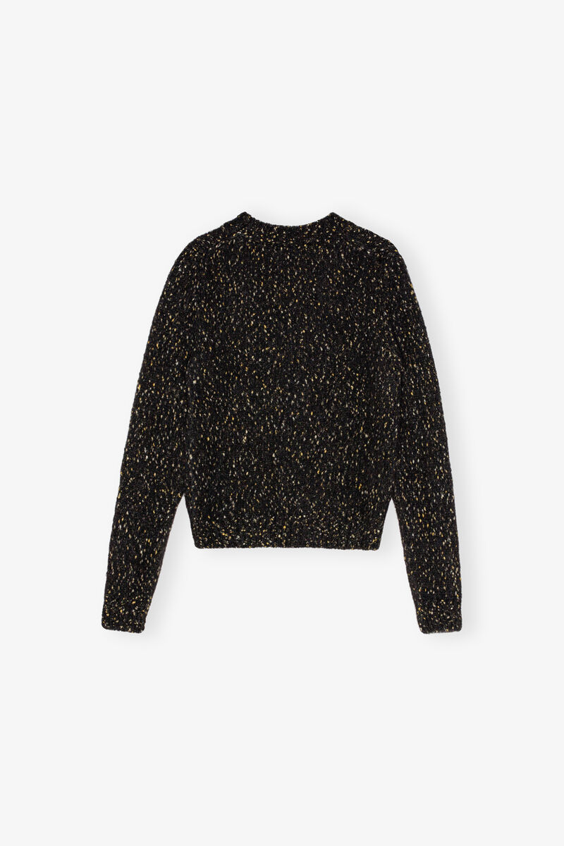 Black Jumper, Alpaca, in colour Black - 2 - GANNI