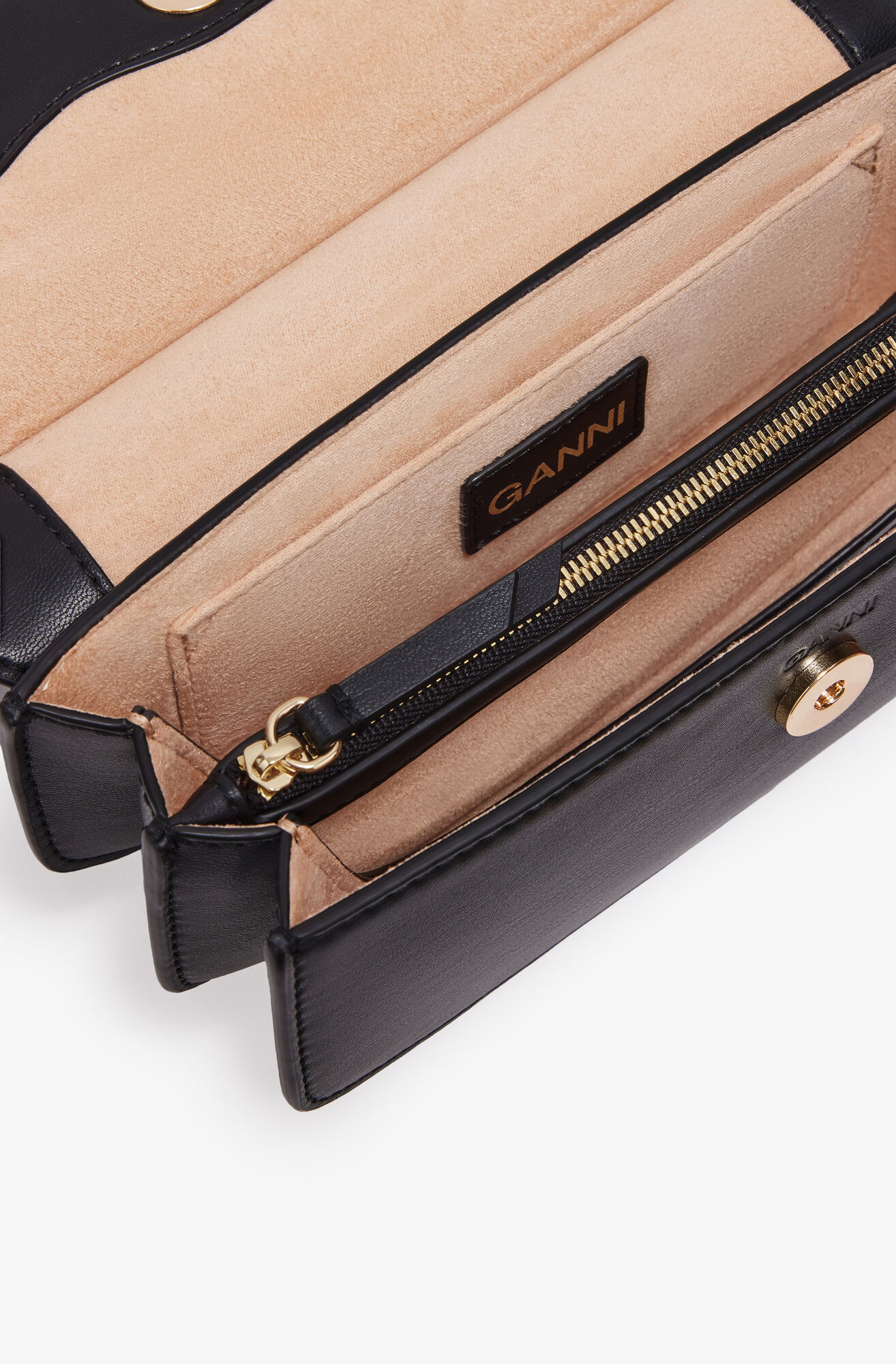 Black Mini Top Handle Apo-G Bag, Polyester, in colour Black - 3 - GANNI