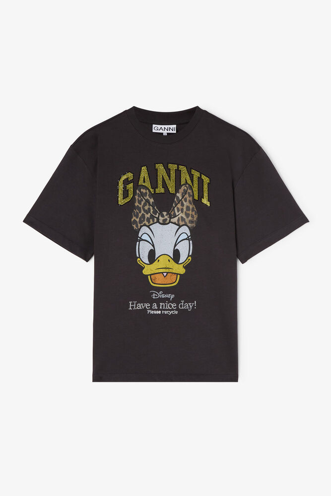 Black GANNI x Disney Daisy Print T-shirt, Phantom