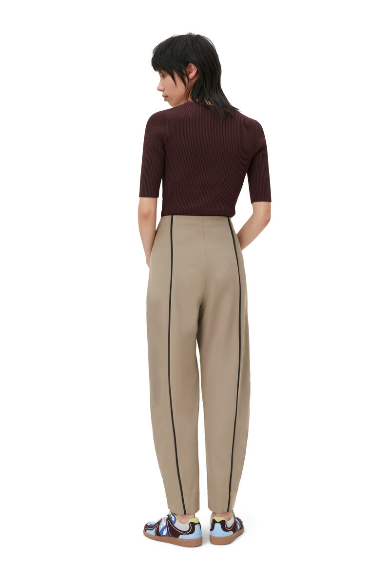 Melange-Strickbluse, Elastane, in colour Port Royale - 2 - GANNI