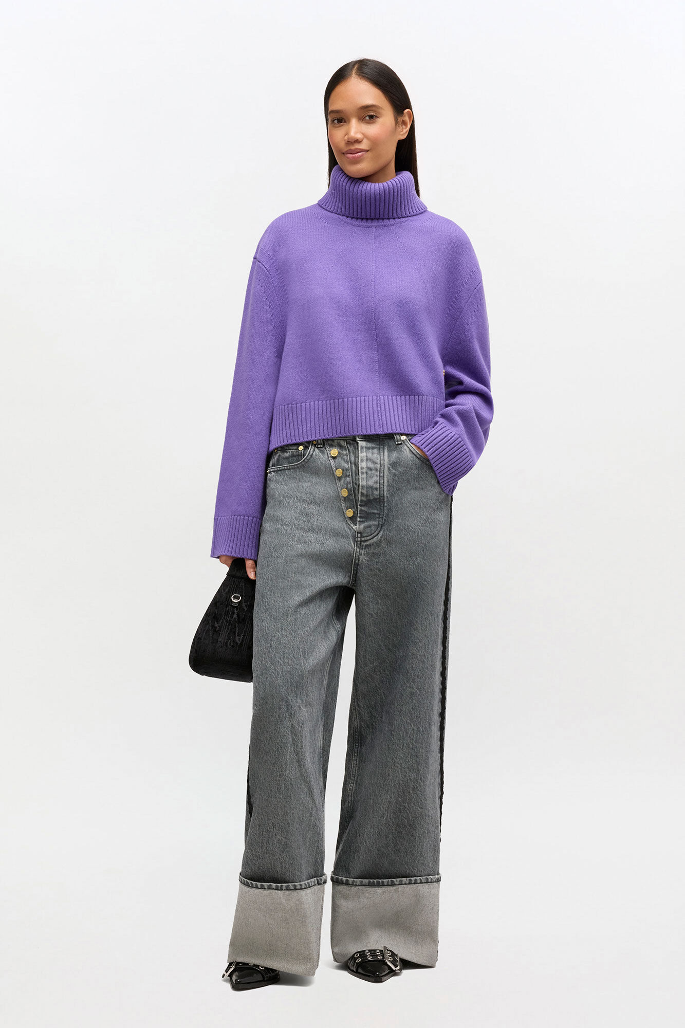 Passion Flower Wool Turtleneck Jumper | GANNI