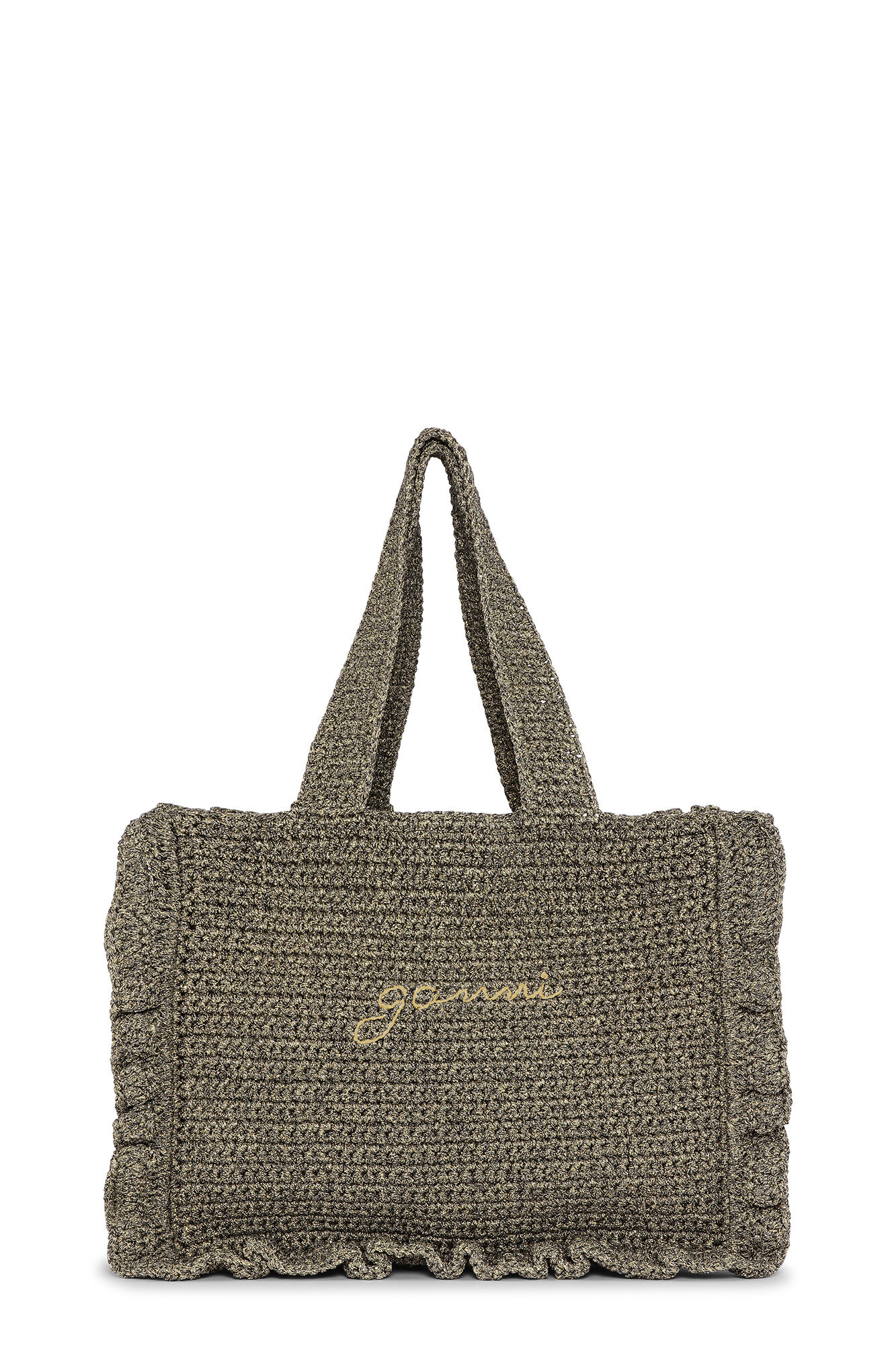 Cotton Crochet Frill Tote Bag
