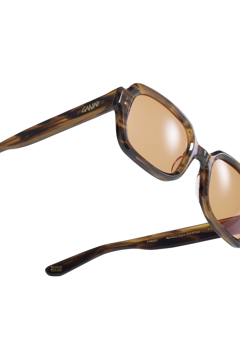 GANNI x Ace & Tate Twiggy Sunglasses, Acetate, in colour Tobacco Brown - 4 - GANNI