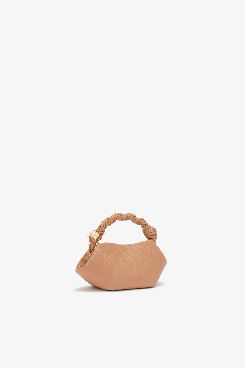 Mini Bou Bag in Brown, Polyurethane, in colour Tawny Birch - 2 - GANNI