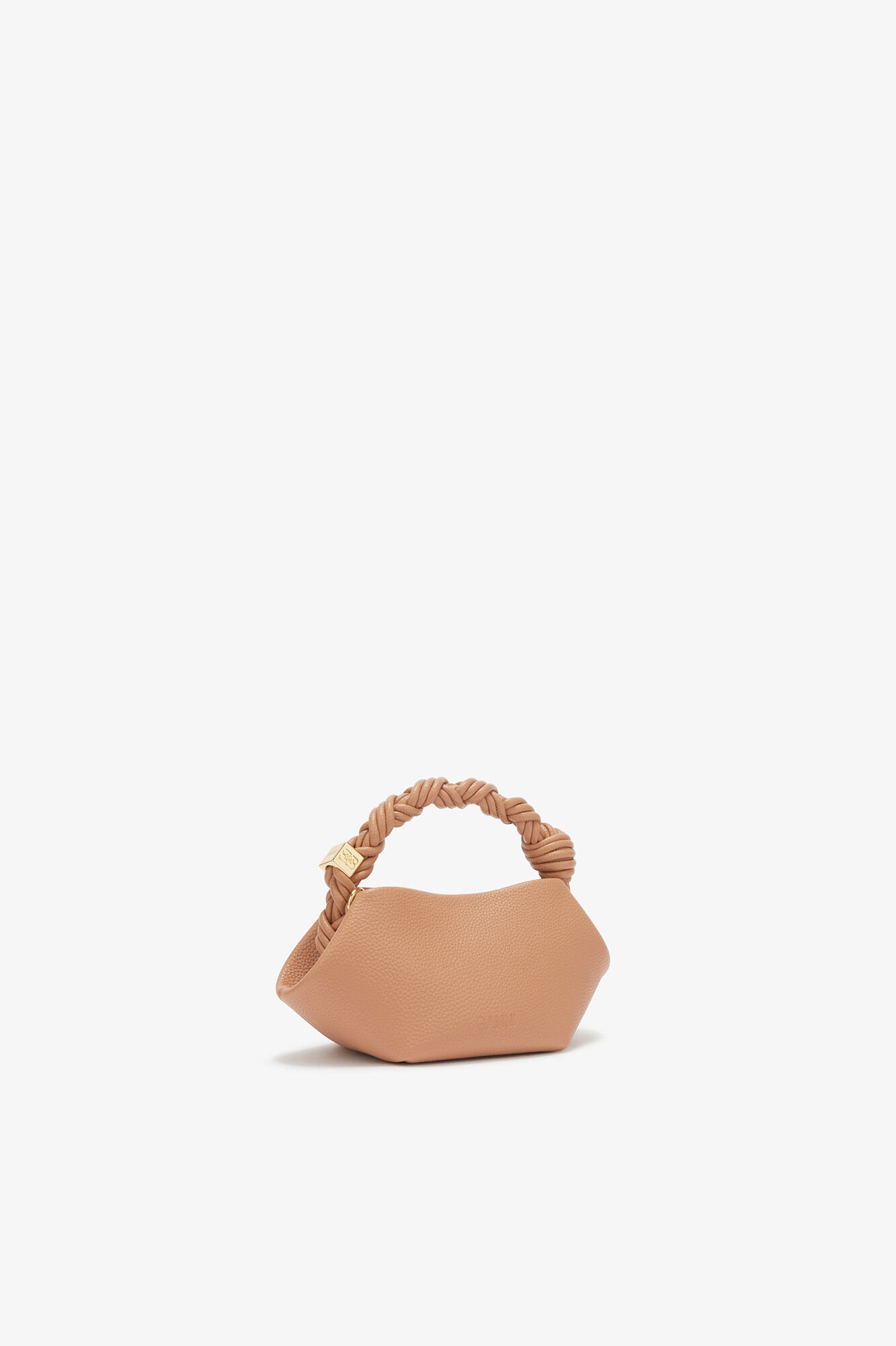 Mini Bou Bag in Brown, Polyurethane, in colour Tawny Birch - 2 - GANNI