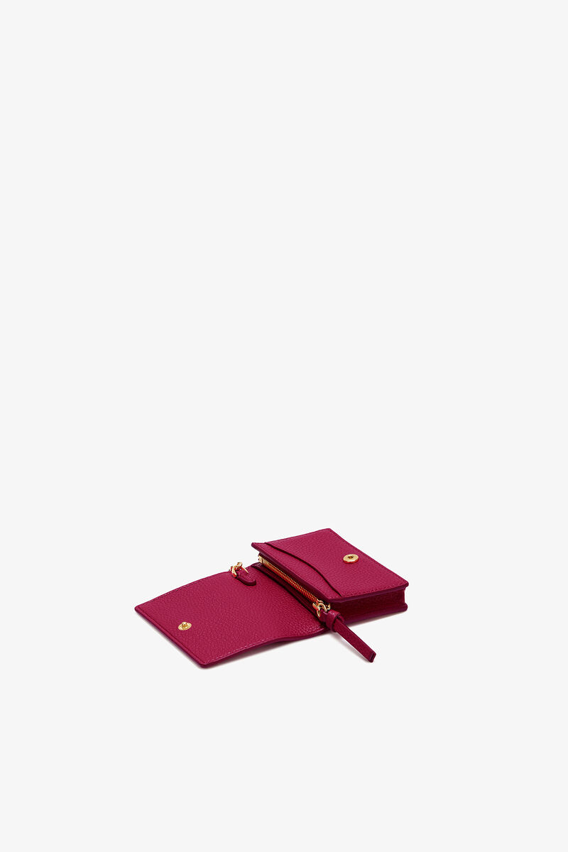 レッド フラップ付き Bou カードホルダー, Recycled Polyester, in colour Persian Red - 3 - GANNI