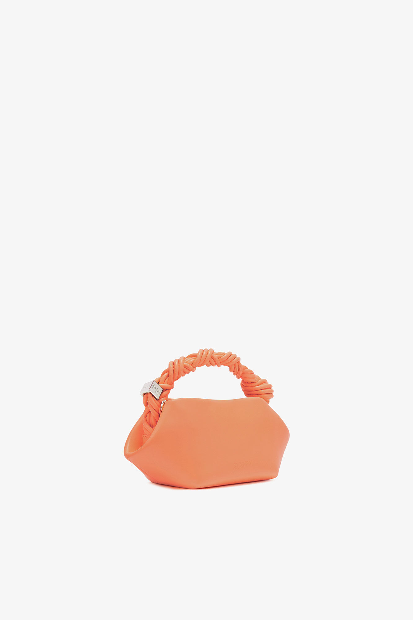 Mini Bou Bag in Orange, Recycled Leather, in colour Cantaloupe - 2 - GANNI