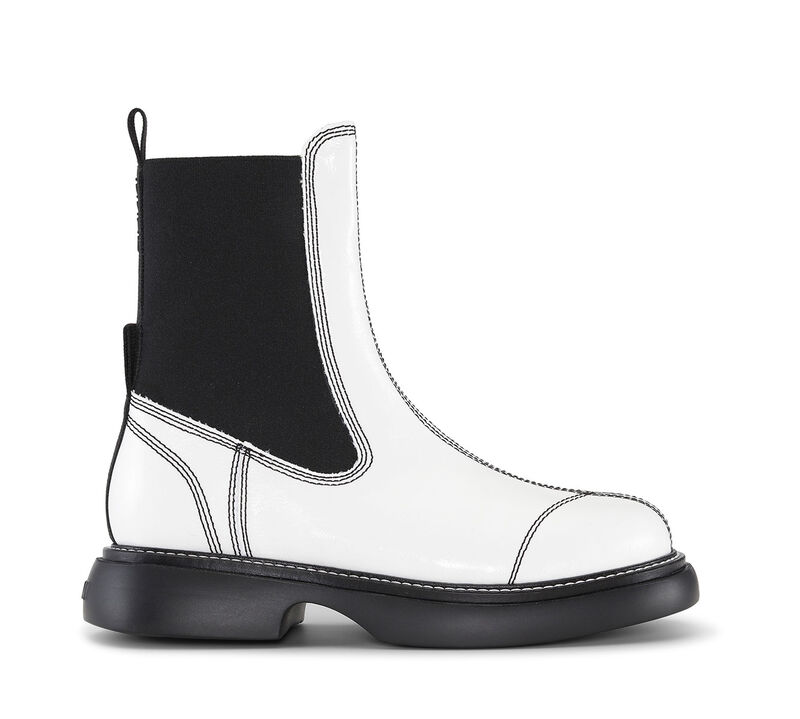 Egret Everyday Mid Chelsea Boots, Polyester, in colour Egret - 1 - GANNI