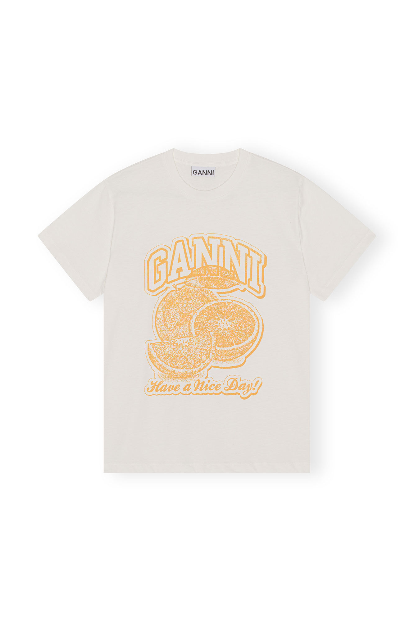 Ganni Orange Relaxed T-shirt
