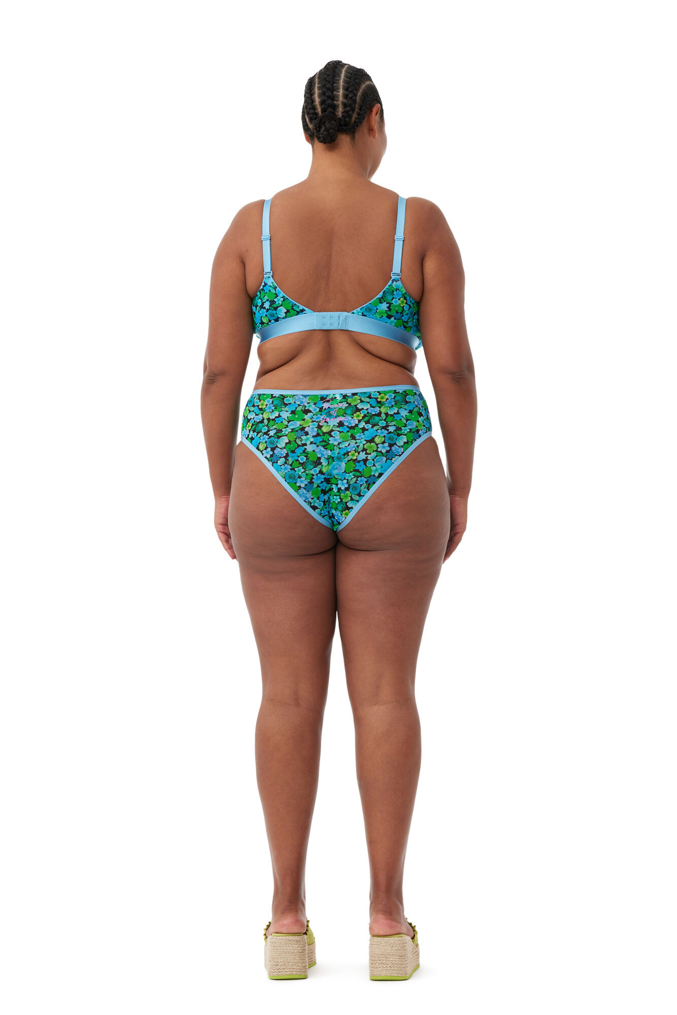 GANNI x Parade Silky Mesh Briefs, Elastane, in colour Alaskan Blue - 7 - GANNI