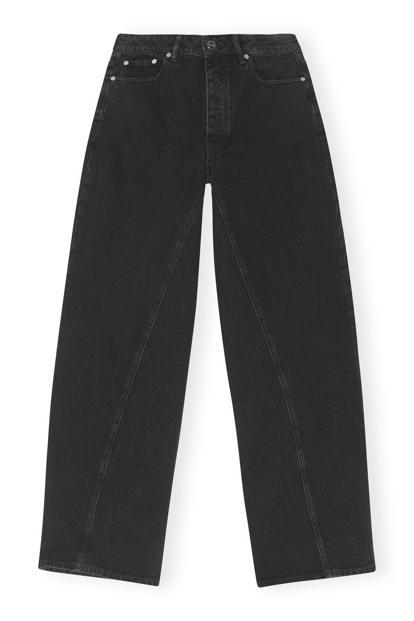 Washed Black Joezy Jeans, Cotton, in colour Washed Black/Black - 1 - GANNI