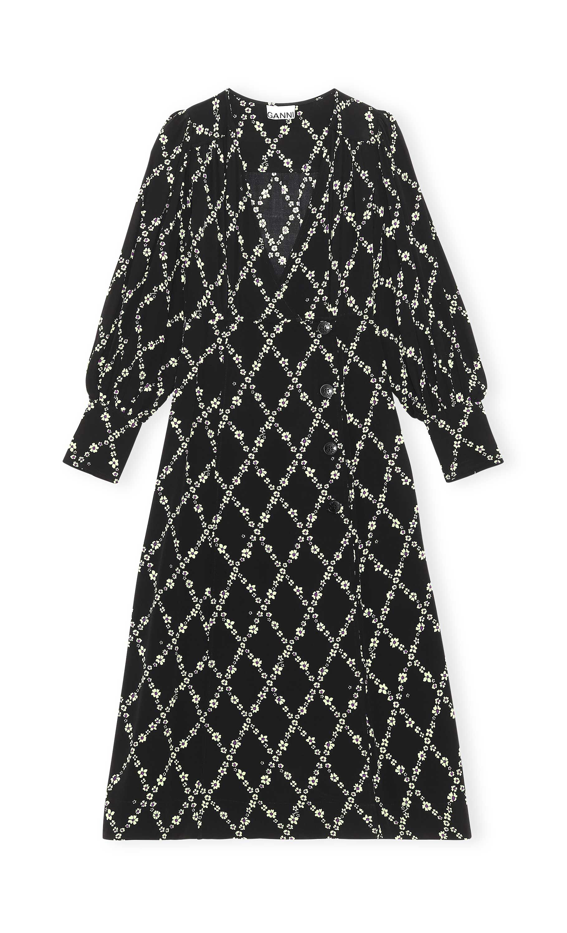 Margarita Printed Crepe Asymmetrical 