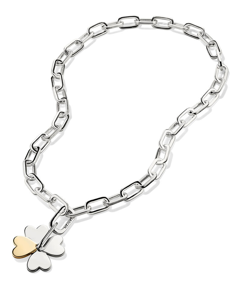 Mejuri x GANNI Clover Pendant Necklace, in colour Silver - 1 - GANNI