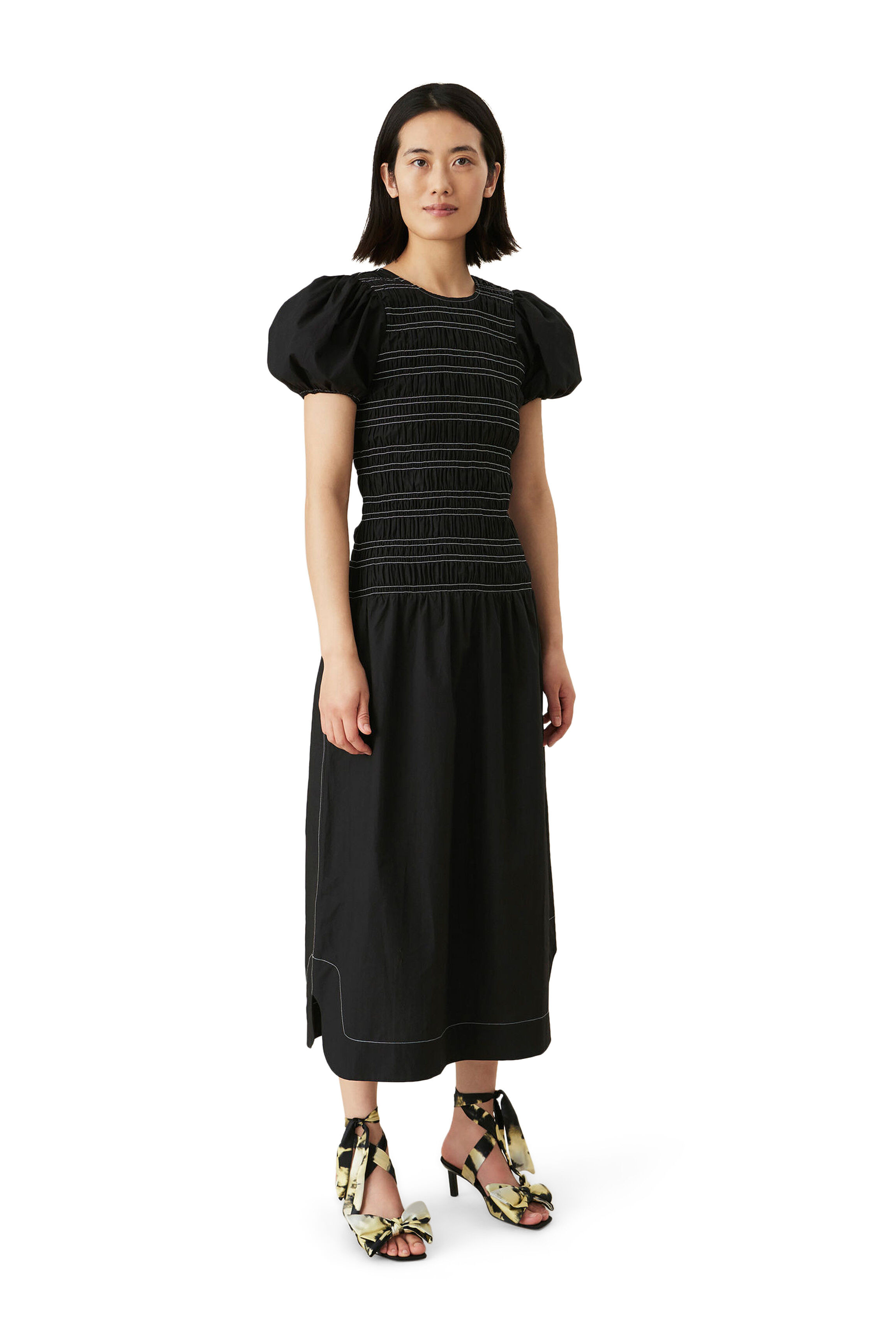Black Cotton Poplin Cotton Poplin Maxi 