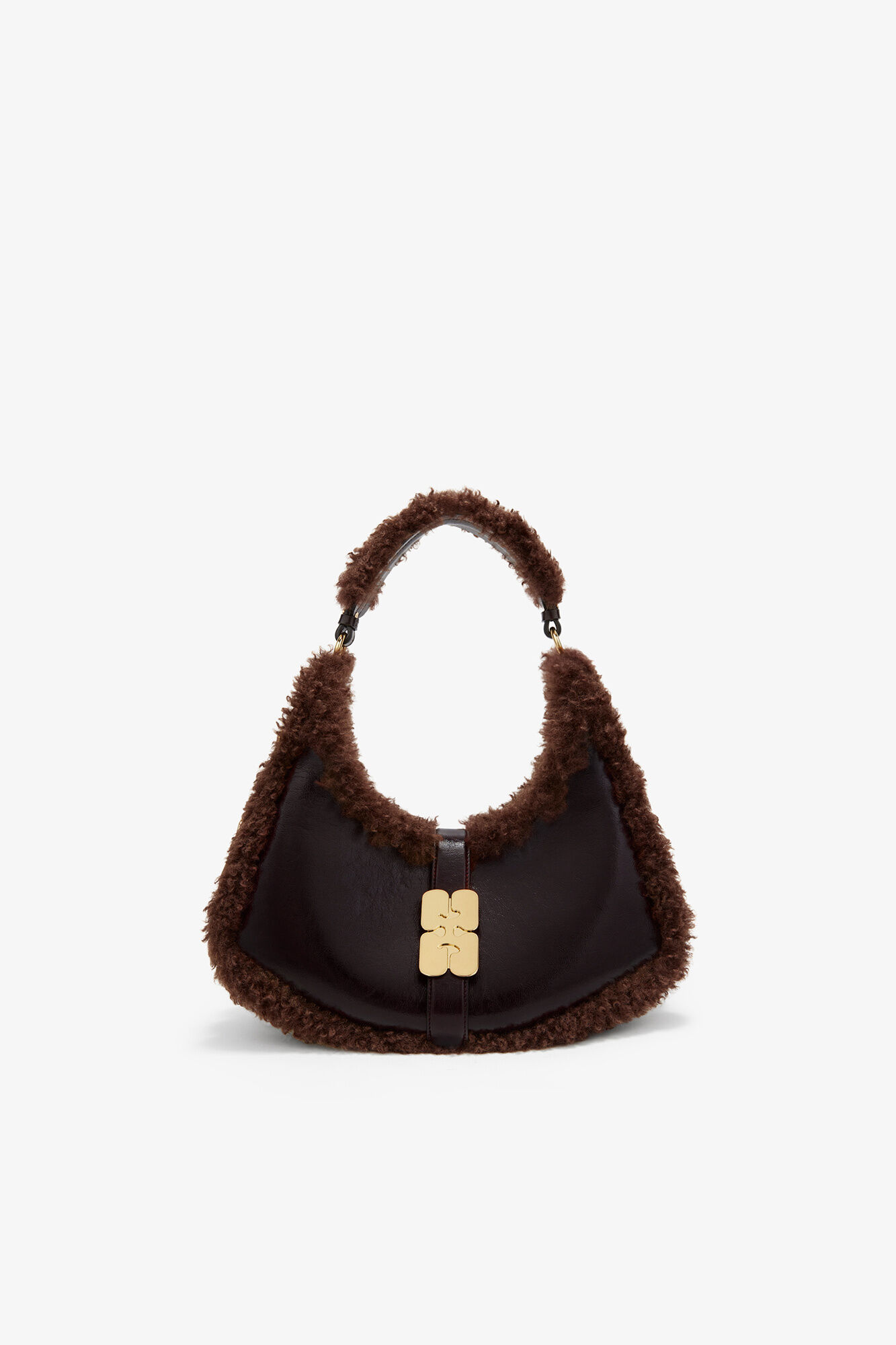Ganni , Handbags, Female, Brown, One Size, Kat Small Piping Purse - Image 2