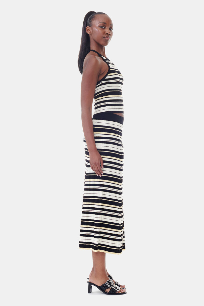 Future Rib Halterneck Top, Elastane, in colour Multicolour - 3 - GANNI