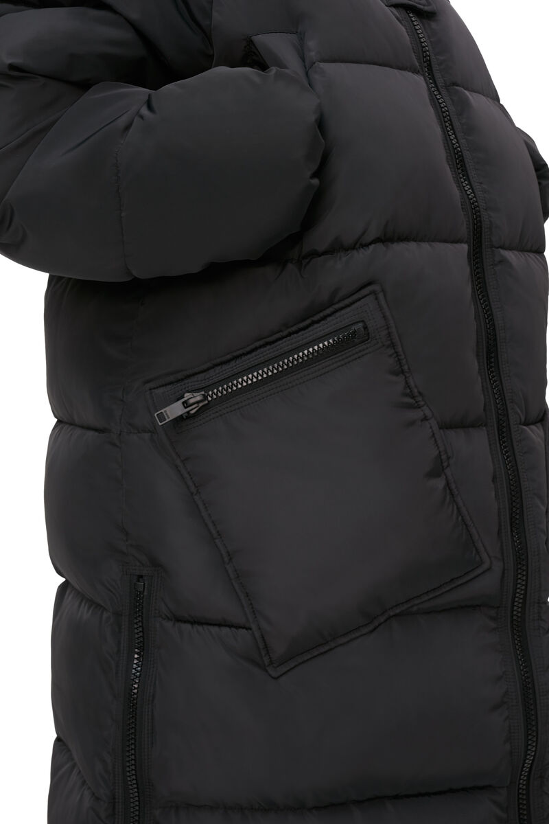 Tech-Puffer-Mantel mit Oversize-Passform, Recycled Polyester, in colour Phantom - 6 - GANNI
