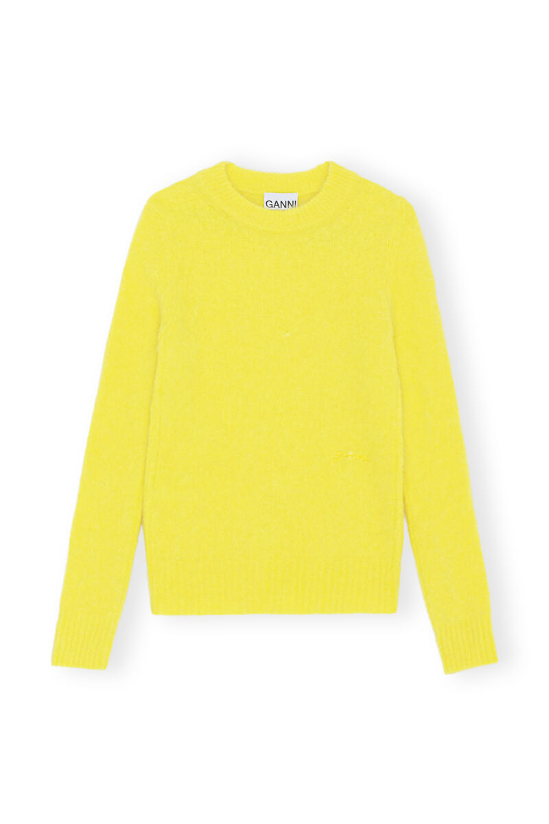 Brushed Alpaca Blouse , Alpaca, in colour Blazing Yellow - 1 - GANNI