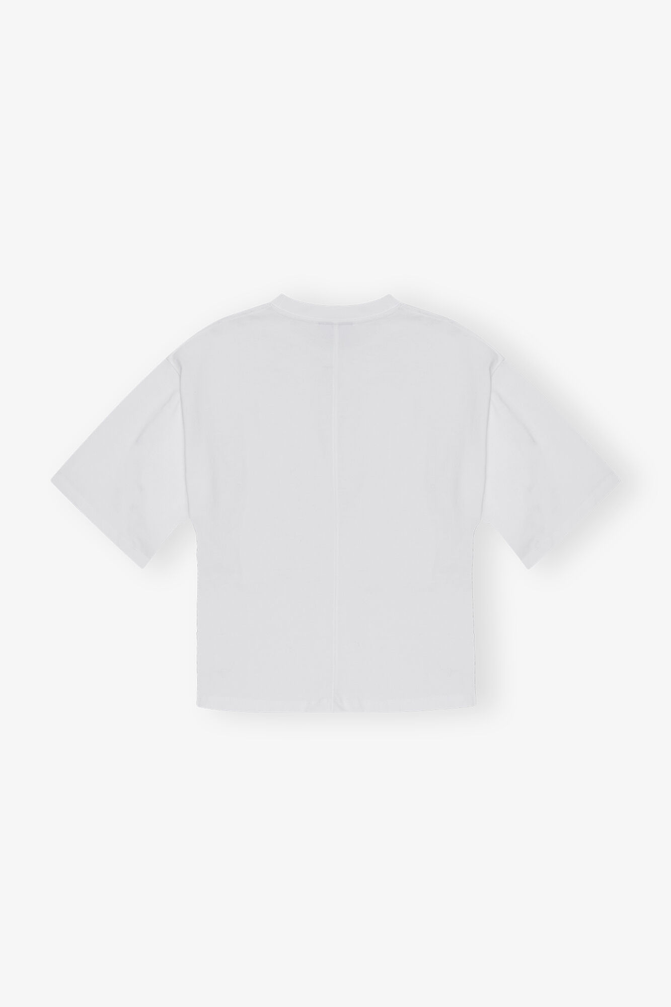 White Heavy Cotton T-shirt, Cotton, in colour Bright White - 2 - GANNI