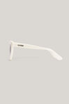 Biodegradable Acetate Cat Eye Sunglasses, in colour Egret - 2 - GANNI