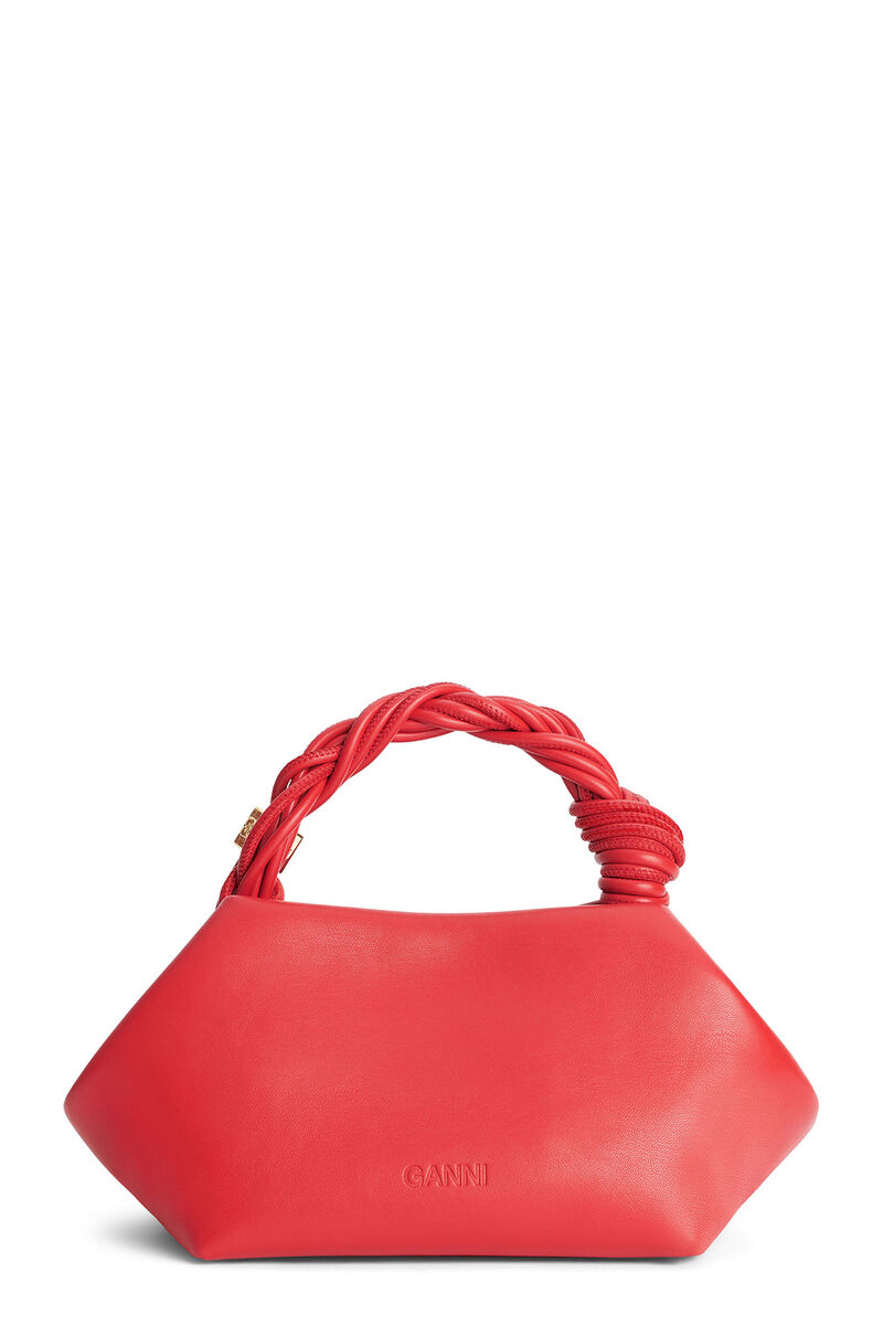 Red GANNI Bou Bag, Polyester, in colour Fiery Red - 2 - GANNI