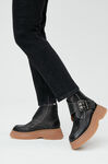 Strap Ankle Boots, Leather, in colour Black - 3 - GANNI