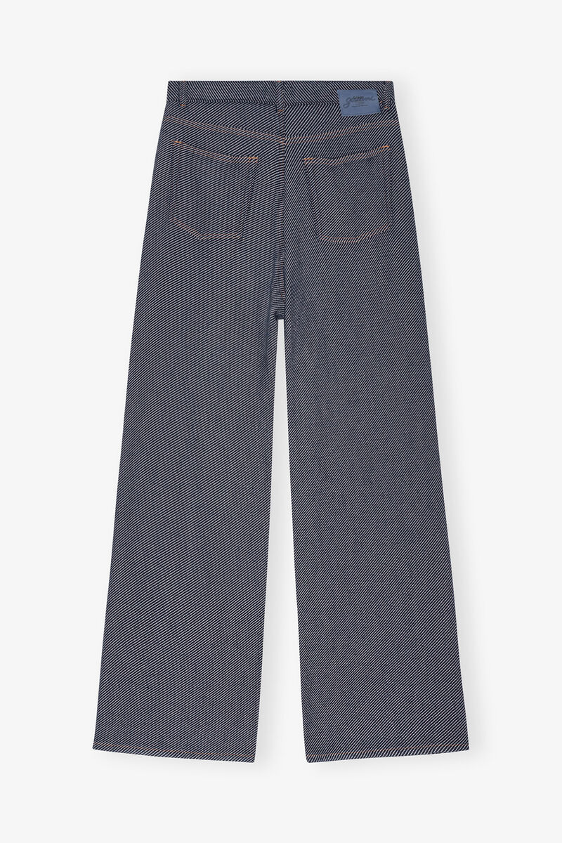 Blue Twill Marri Jeans, Organic Cotton, in colour Rinse - 2 - GANNI
