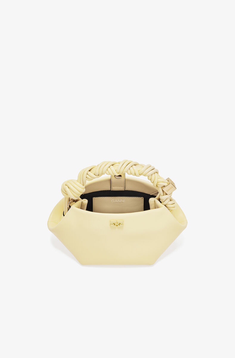 Yellow Mini GANNI Bou Bag, Polyester, in colour Yellow Cream - 3 - GANNI