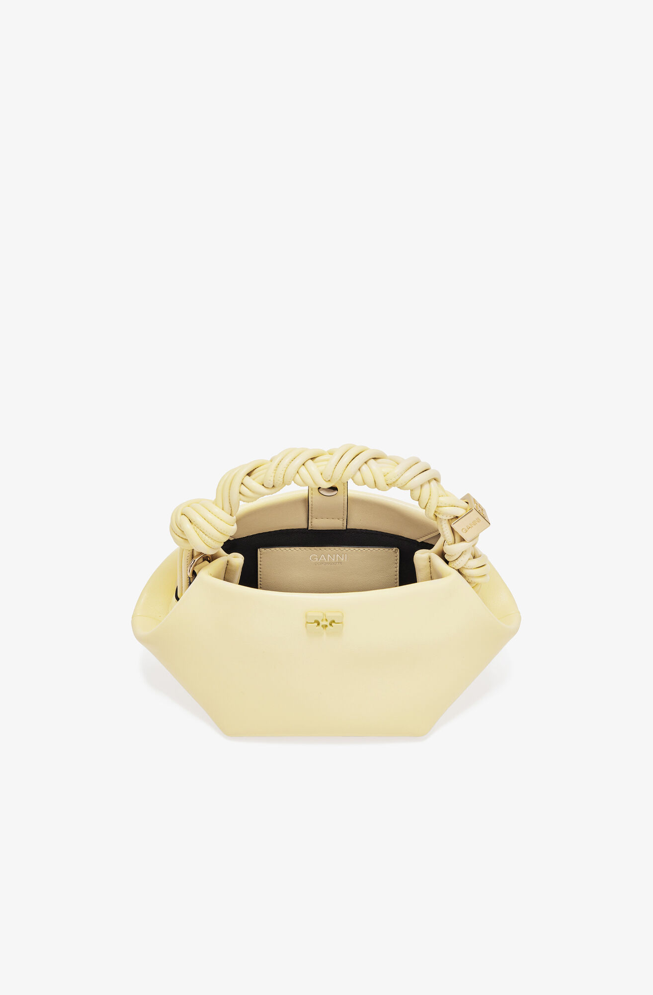 Yellow Mini GANNI Bou Bag, Polyester, in colour Yellow Cream - 3 - GANNI