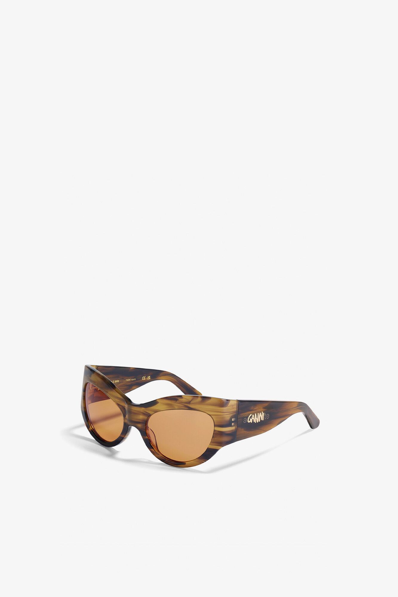 GANNI x Ace & Tate Trixie Sunglasses, Acetate, in colour Tobacco Brown - 3 - GANNI