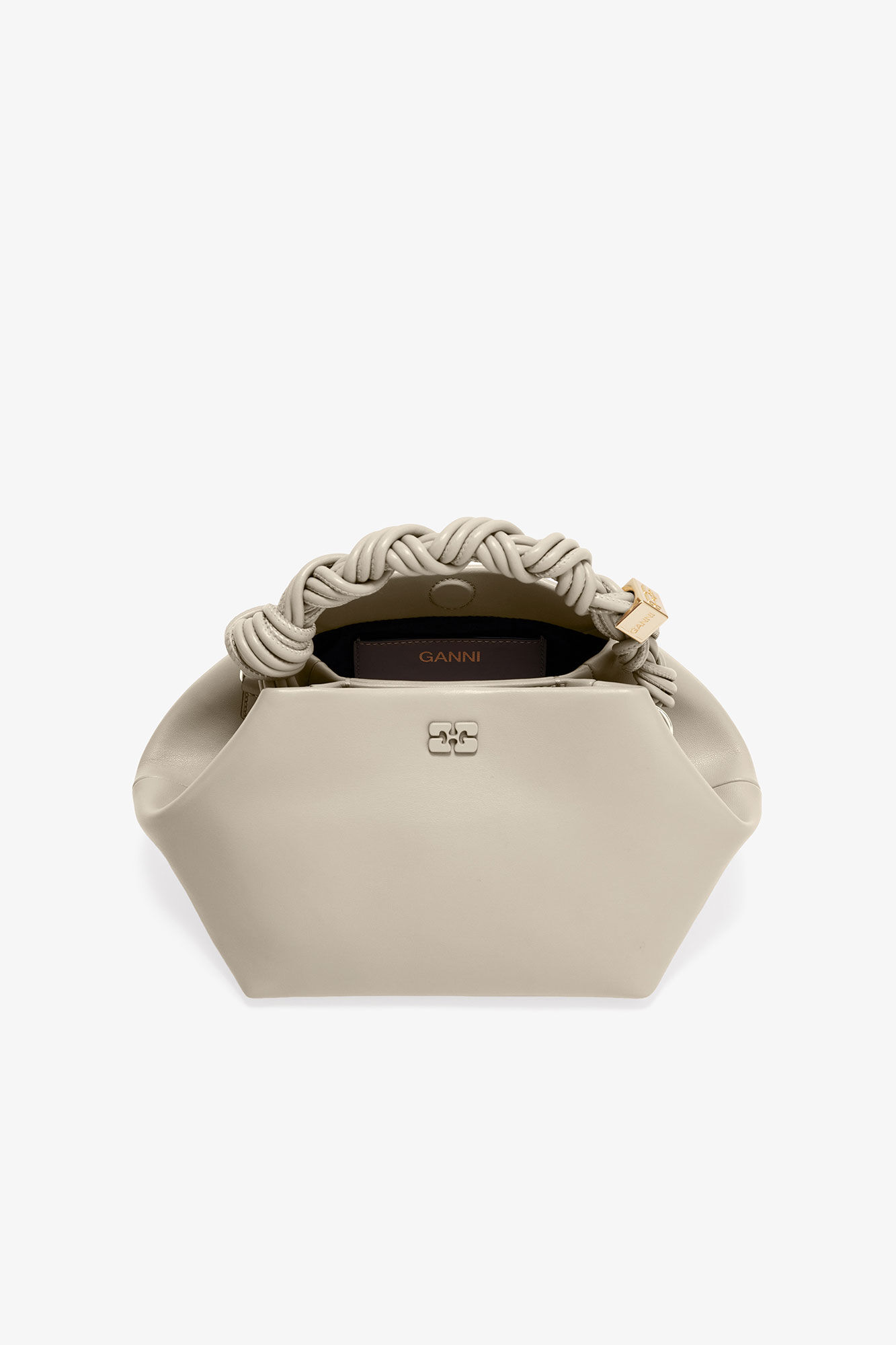 Sac GANNI Bou petit gris clair, Polyester, in colour Oyster Gray - 3 - GANNI