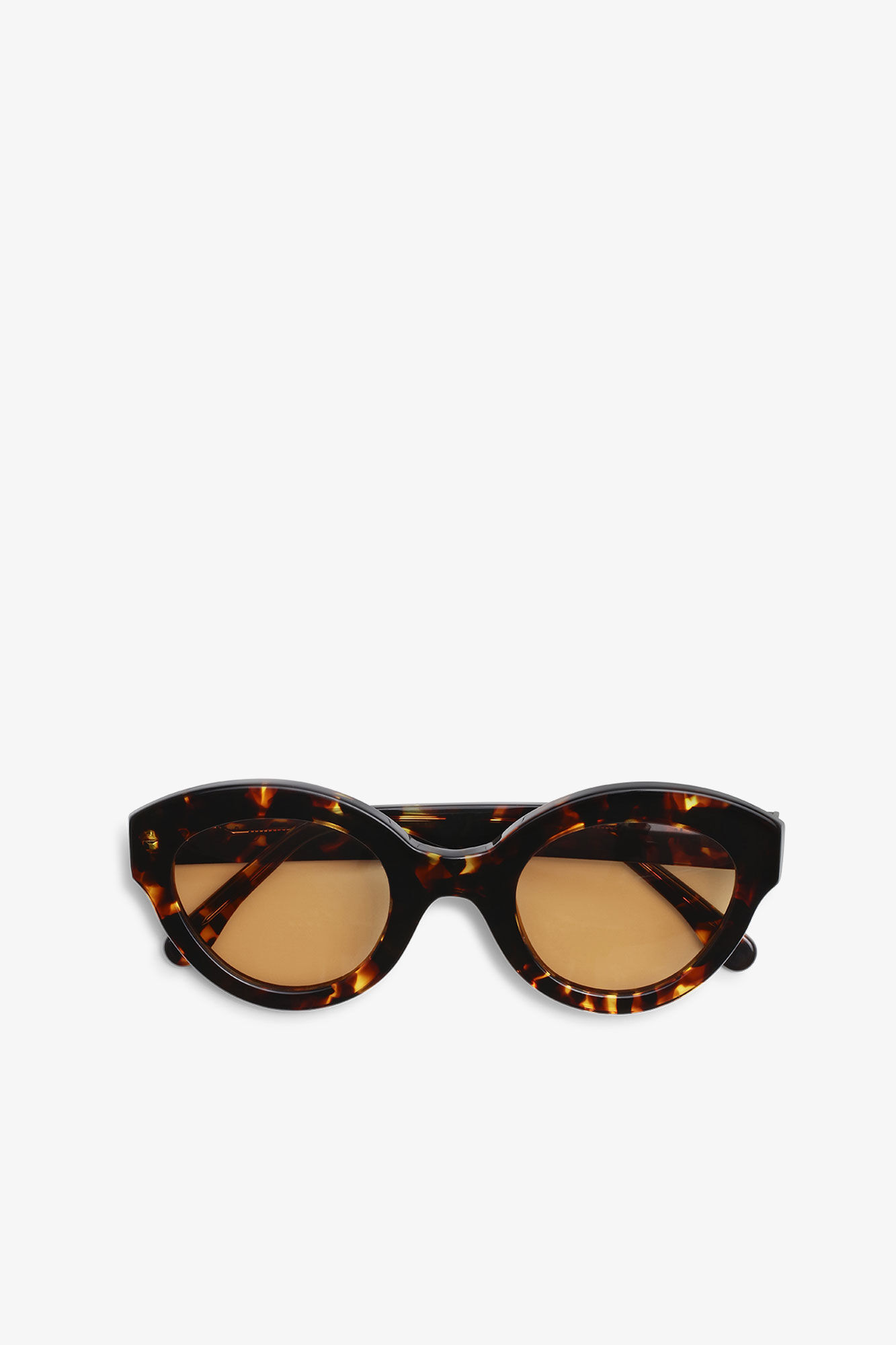 Brown Chunky Round Sonnenbrille | GANNI DE